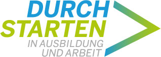 Logo "Durchstarten in Ausbildung und Arbeit"